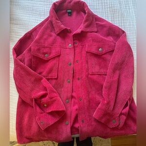 Wild Fable Pink Corduroy Jacket/Button Up